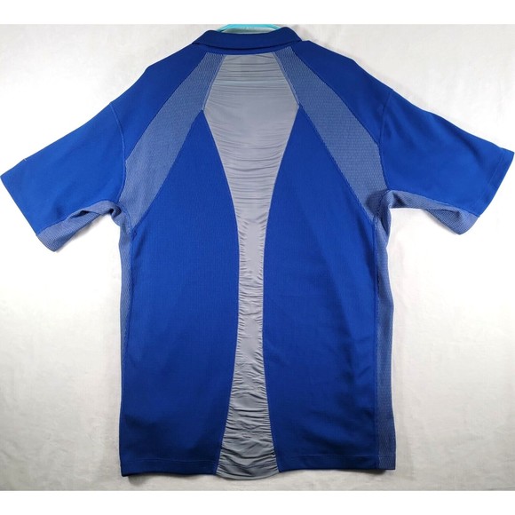 Nike Golf Sphere Dry React Short Sleeve Polo Shirt Men's XL Blue / Gray Vented - Picture 6 of 9